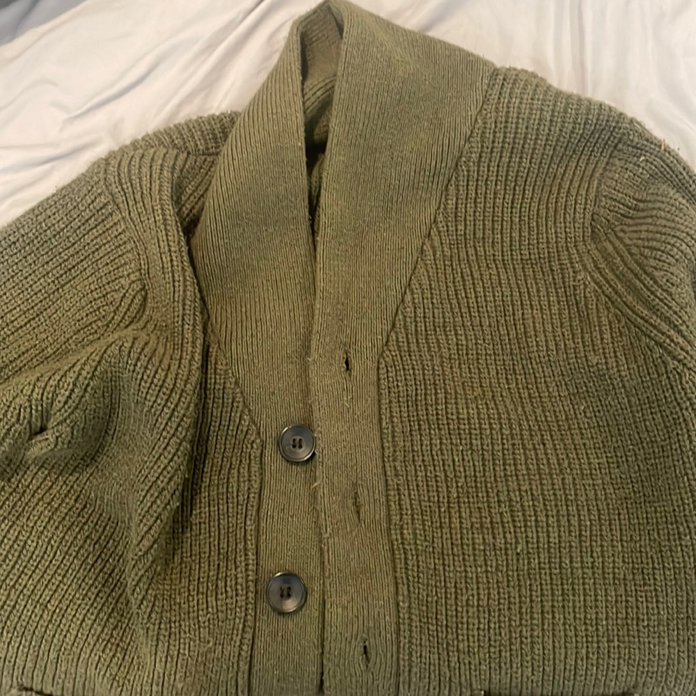 Voboom green sweater with pockets